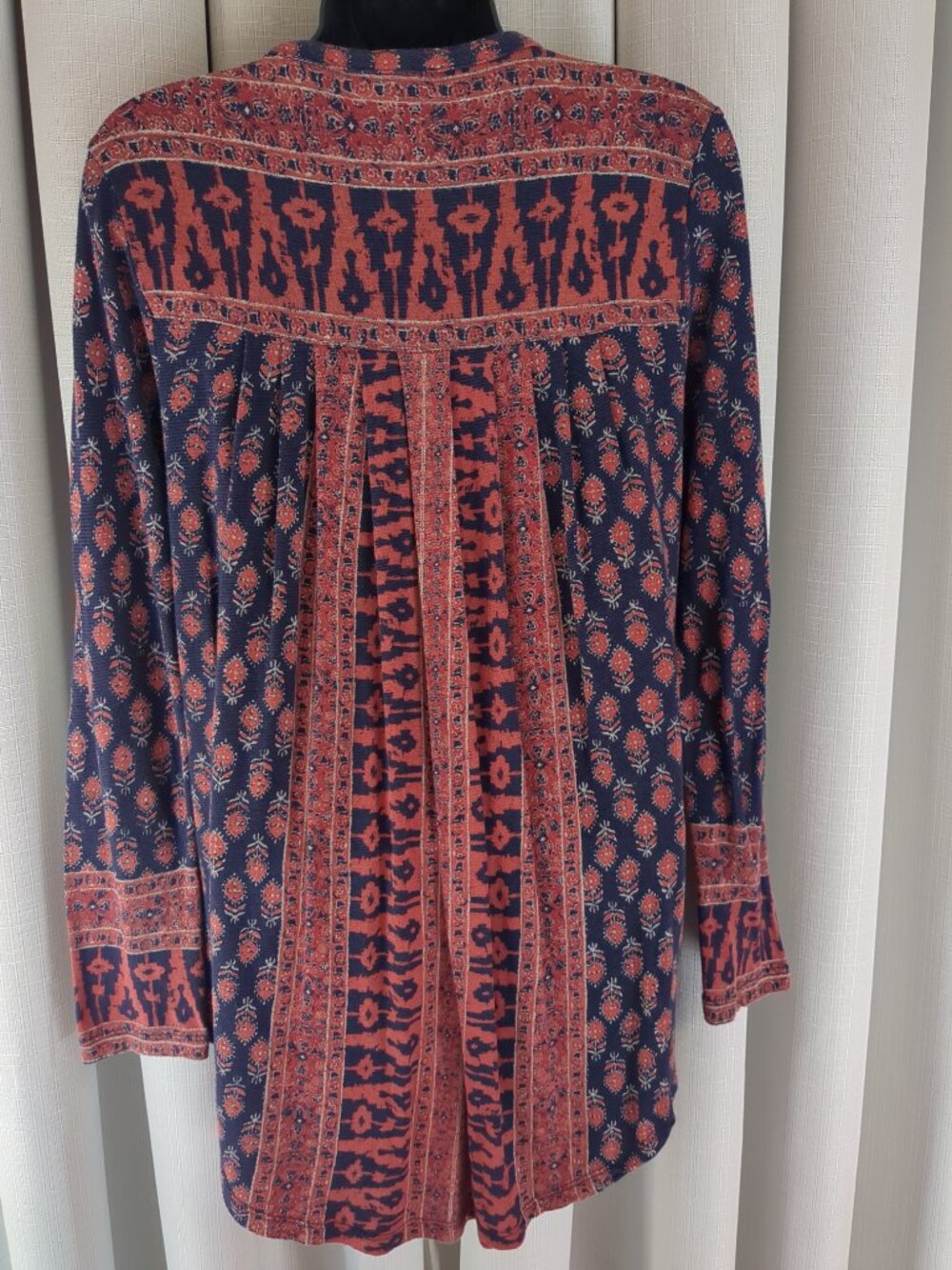 Med Lucky Brand Stretchy Long Sleeve Button Up Tunic / Blouse / Top - Picture 5 of 12